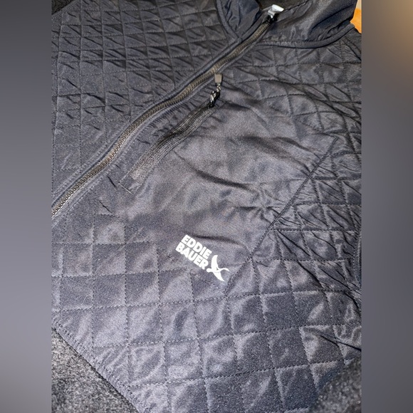 Eddie Bauer Men's Black Fleece Performance Jacket Size Large Full Zip - Picture 5 of 13